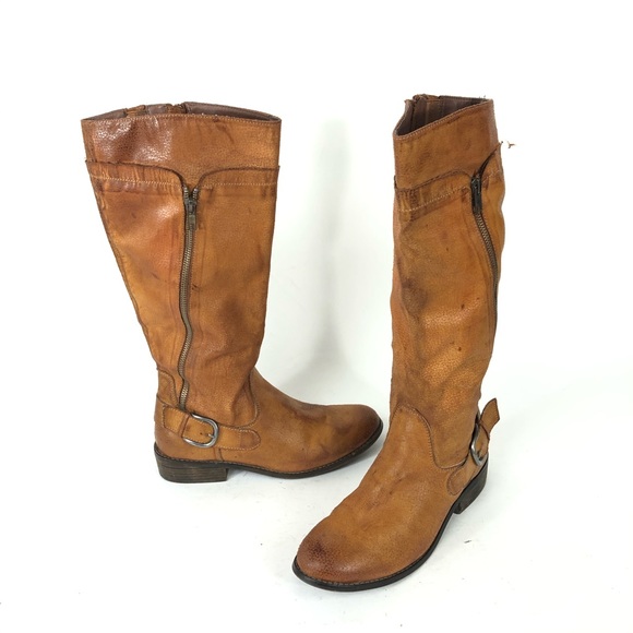 Coconuts by Matisse Shoes - Matisse Coconut tan heel riding boots zipper Deja